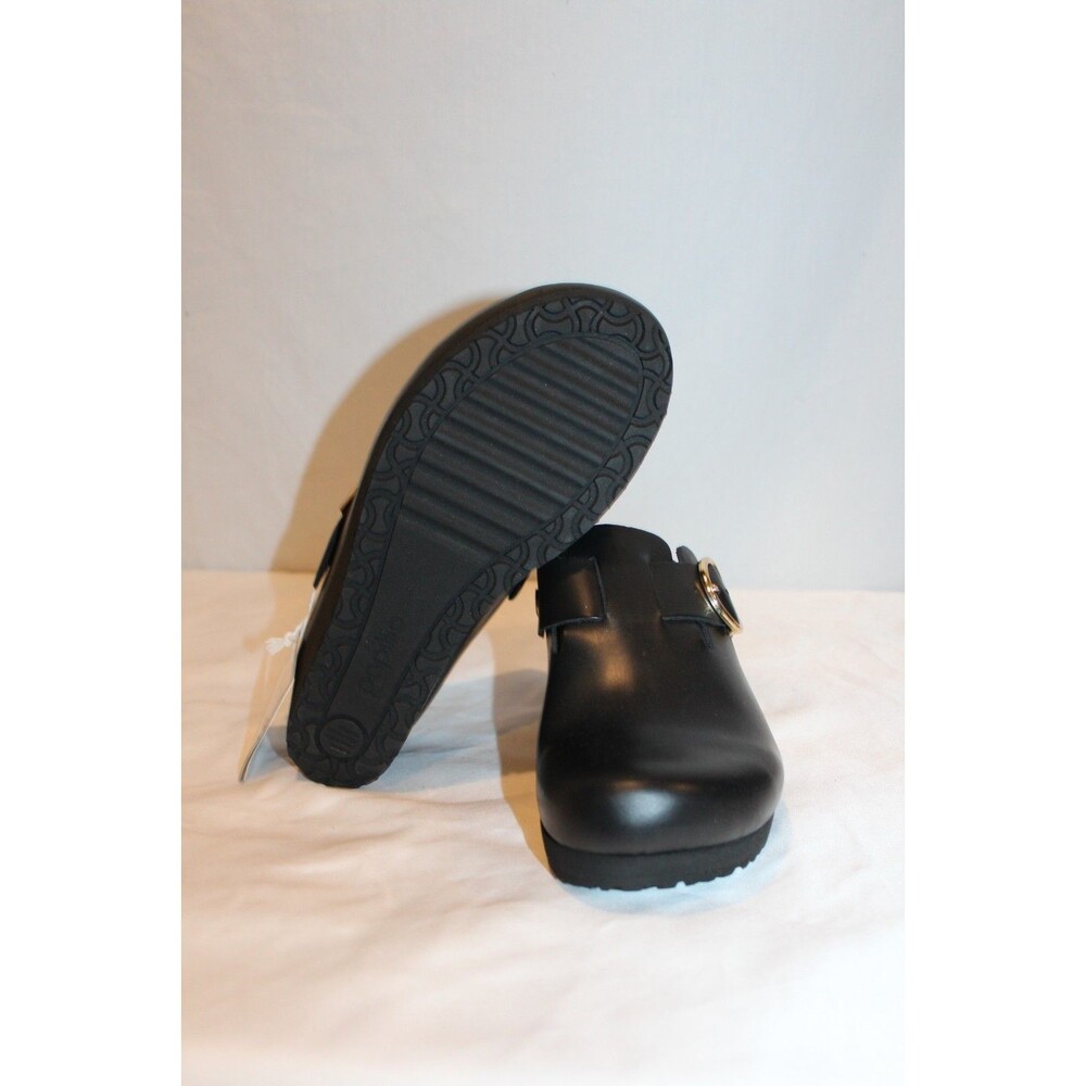 Birkenstock Papillio Women's Fanny Ring Buckle Black Leather Clogs EU 41 NARROW - Picture 9 of 9